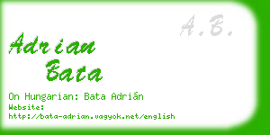 adrian bata business card