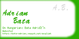 adrian bata business card